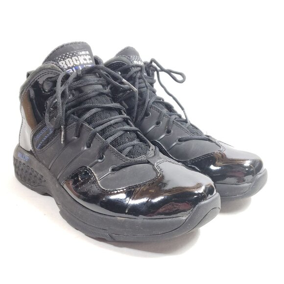 Rocky Mens 5" Duty Boots Size 10W Black Leather & Mesh Upper - Picture 1 of 9